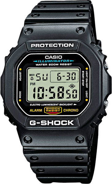 Часы Casio DW-5600E-1V черные  купить,NaN