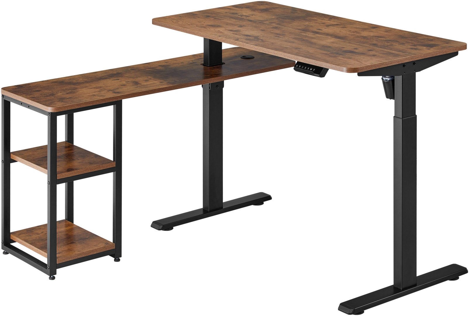Стол компьютерный Eco Estelar Infinity, 120х60x121 см, черный, коричневый