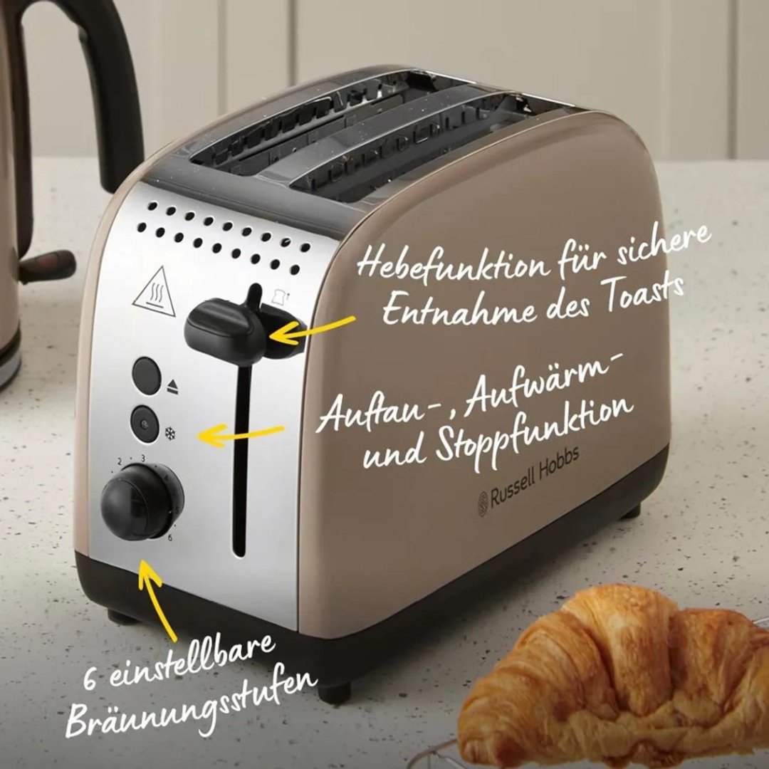 Тостер Russell Hobbs Colours Plus 26931-56 серо-коричневый