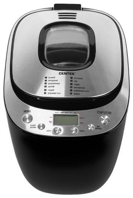 Хлебопечь CENTEK CT-1418 черный, серебристый