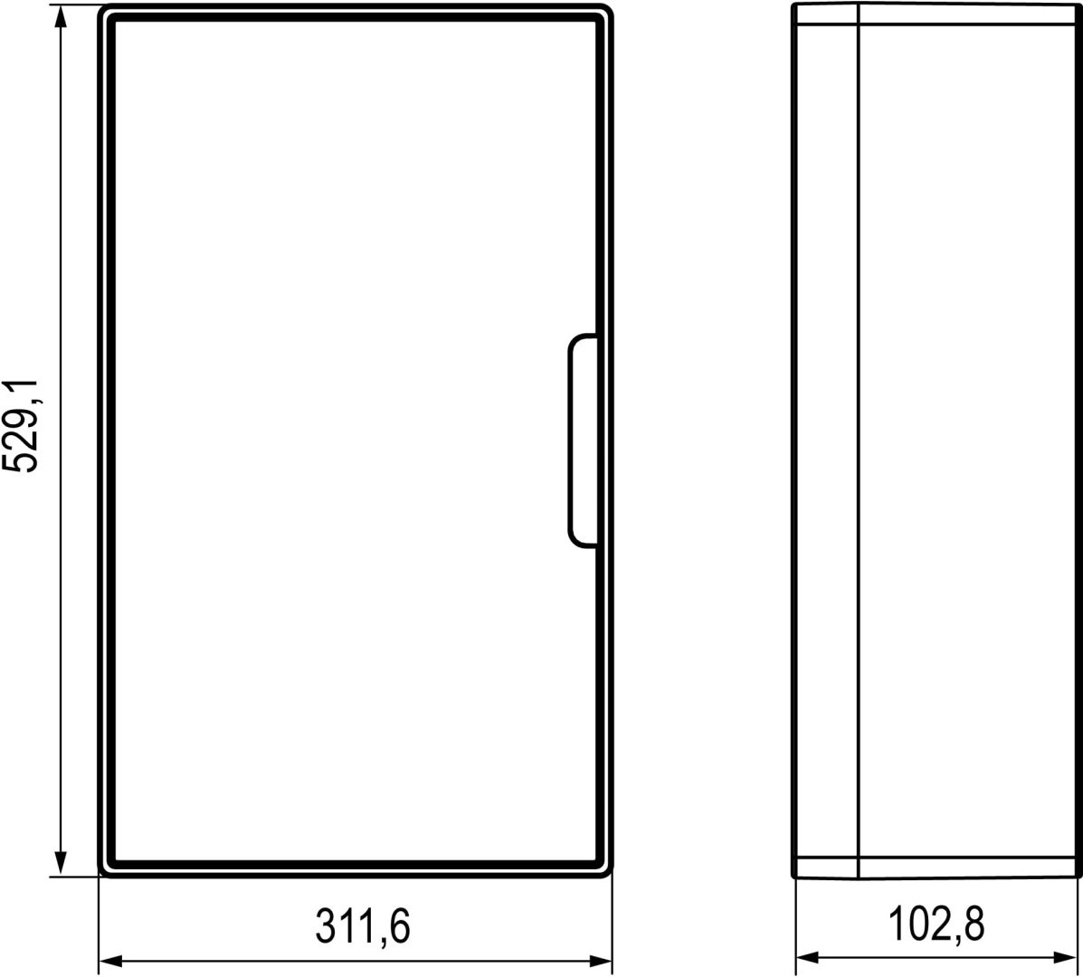 DKC щит распределительный навесной IP40 529.1х311.6 мм