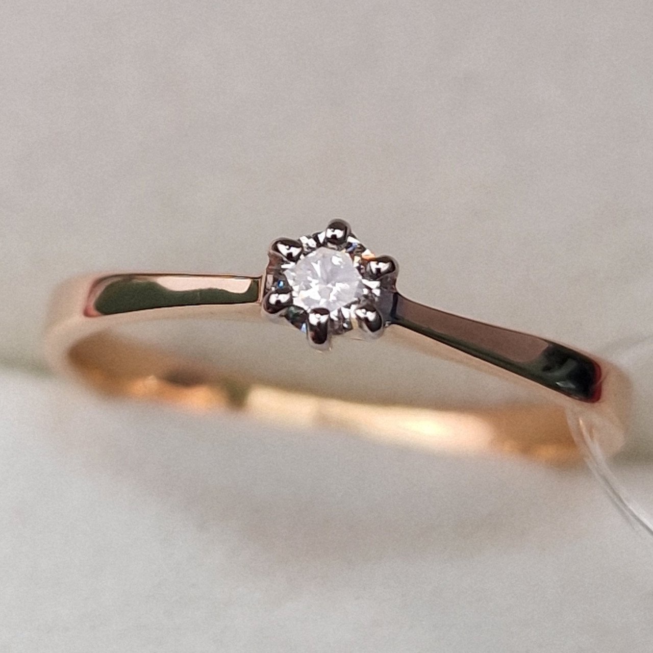 Кольцо Deimantas 99905104 16,5р 1,46гр 0,091ct. купить,NaN