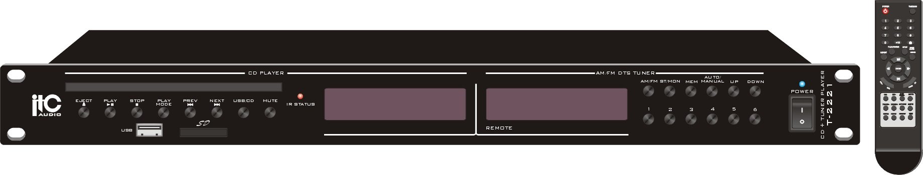 CD-проигрыватель ITC T-2221 черный