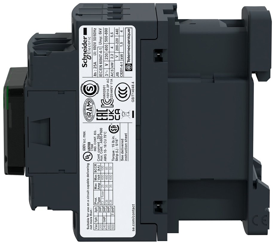Schneider Electric силовой контактор 18A, LC1D18P7