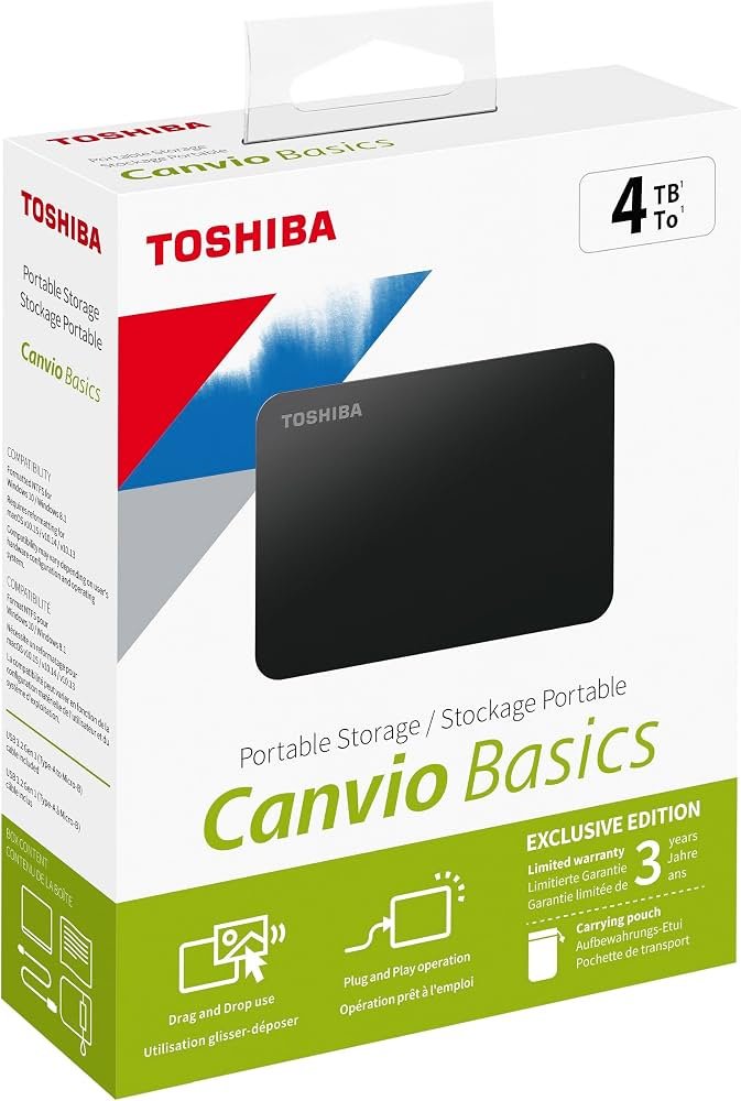 Внешний накопитель Toshiba HDTB540MK3CA 4000 Гб черный