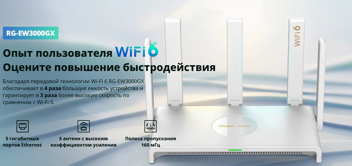 Wi-Fi роутер Ruijie Ruijie RG-EW3000GX - ForteMarket Wi-Fi роутер Ruijie Ruijie RG-EW3000GX купить,39072