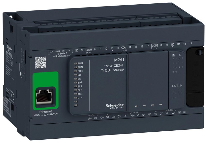 Schneider Electric реле управления TM241CE24T DC 24 В 24 А, кол-во фаз : 1