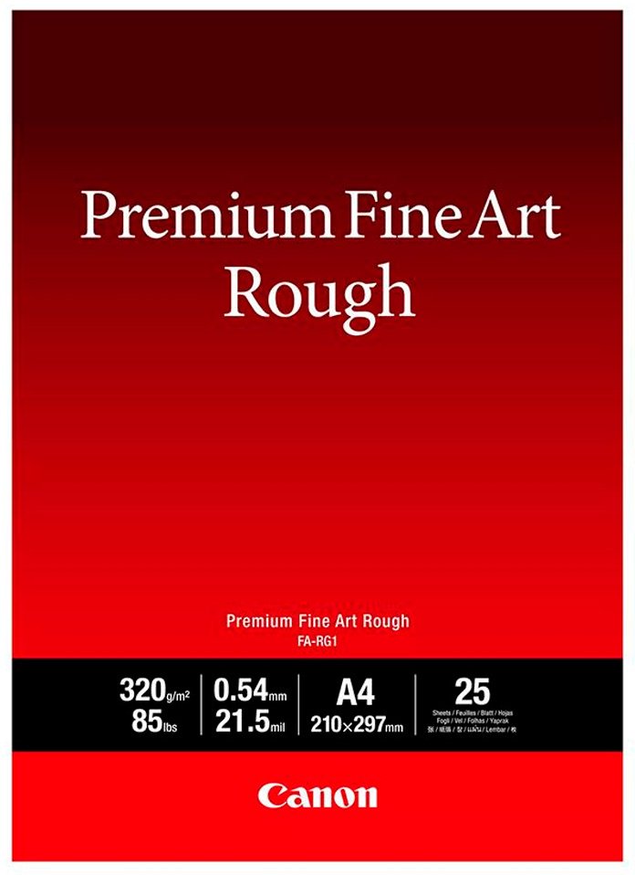 Canon бумага Fine Art Rough FA-RG1 A4, A4, 25 шт, глянцевое покрытие