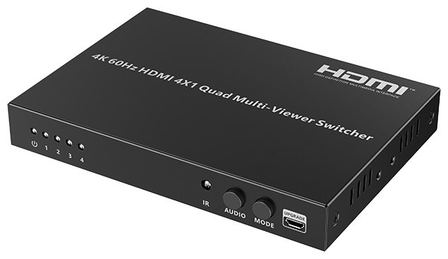 LENKENG HDMI-переключатель LKV401MV-4K60Hz-V2.0 1 шт, металл