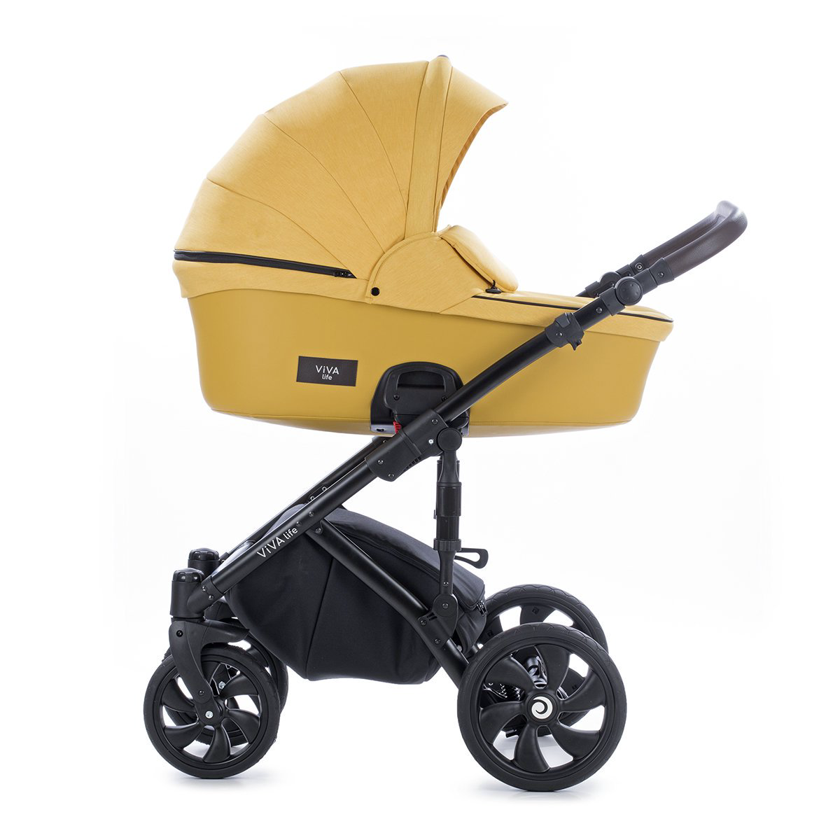 Коляска Tutis Viva Life 2в1 пастельно-желтый+кожа шафрановый купить,NaN
