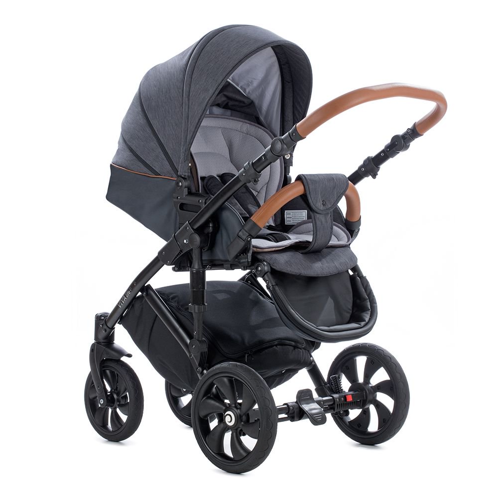 Коляска Tutis Viva Life 2в1 black/кожа anthracite купить,NaN