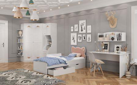 Комплект детской мебели Заречье Флёр 1 белый купить,NaN