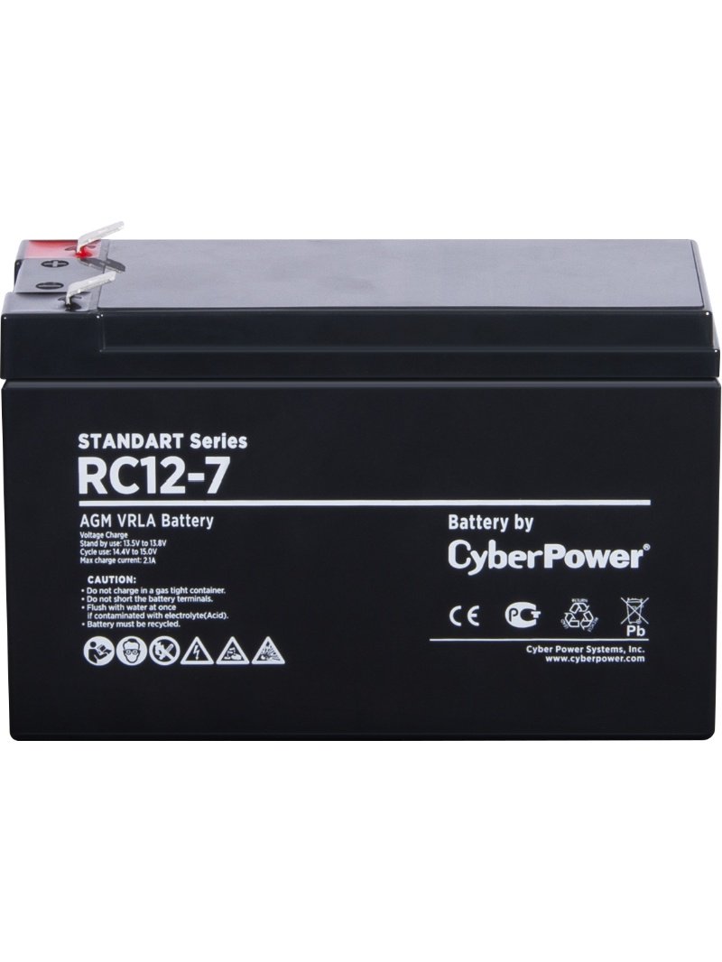 Аккумуляторная батарея CyberPower RC12-7 12В 7Ач черная