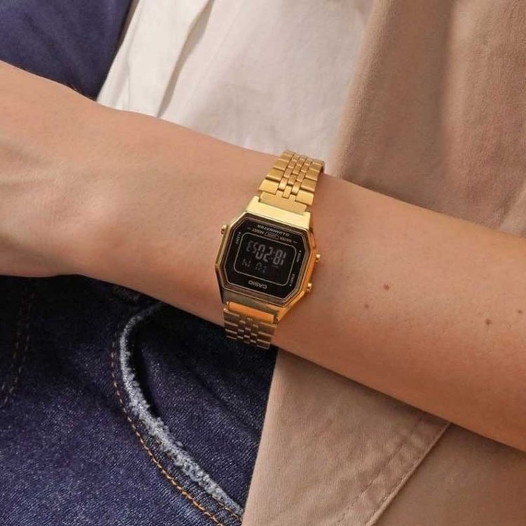 Кварцевые CASIO LA680WGA-1BF нержавеющая сталь купить,27000