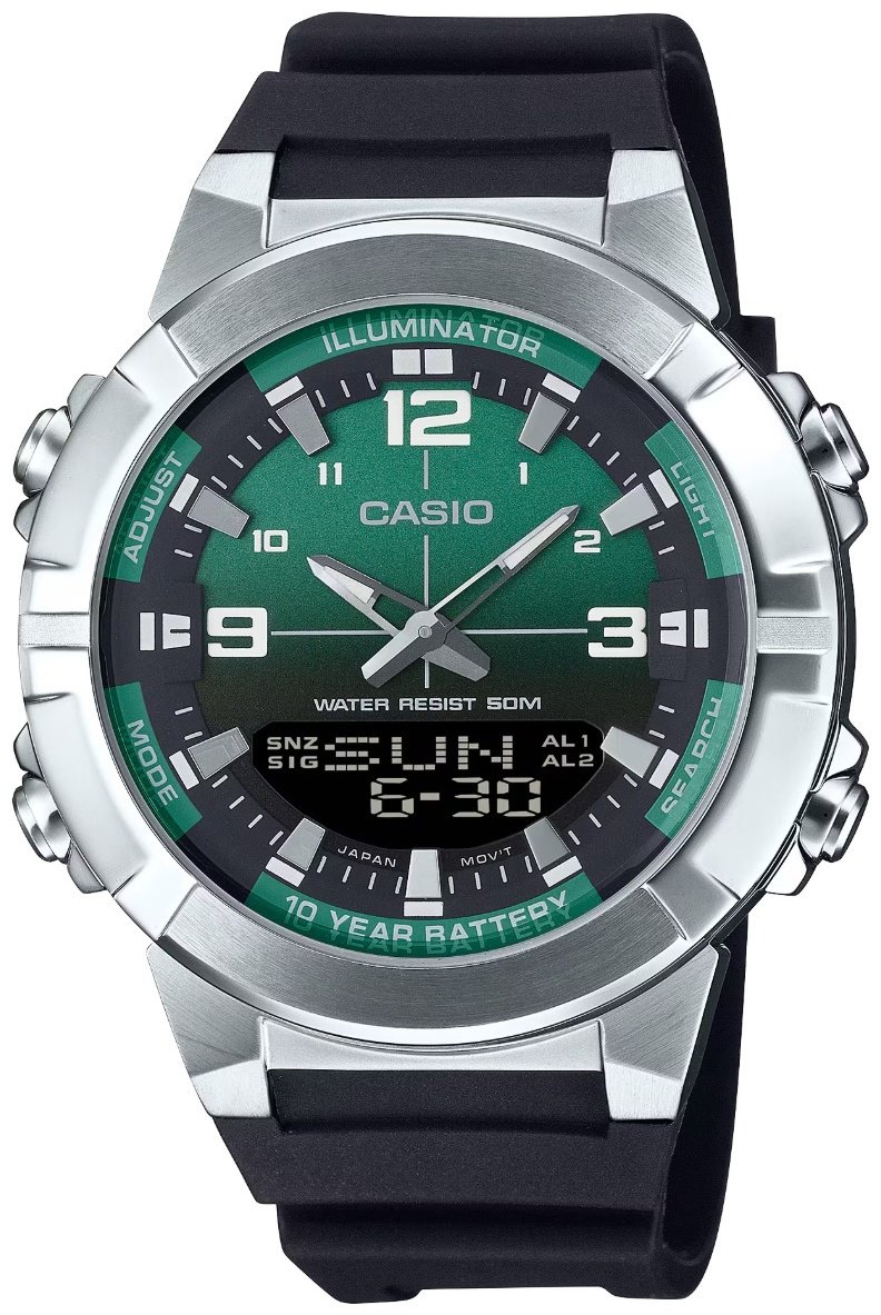 Кварцевые CASIO AMW-870A-3AVDF нержавеющая сталь купить,44999