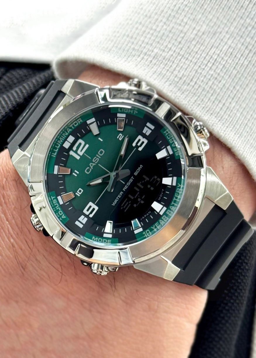 Кварцевые CASIO AMW-870A-3AVDF нержавеющая сталь купить,44999