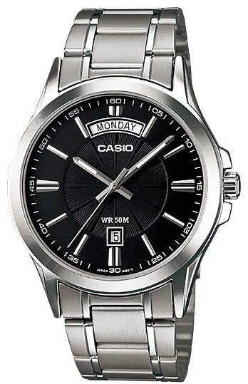 Кварцевые CASIO MTP-1381D-1AVDF-Black сталь купить,27989