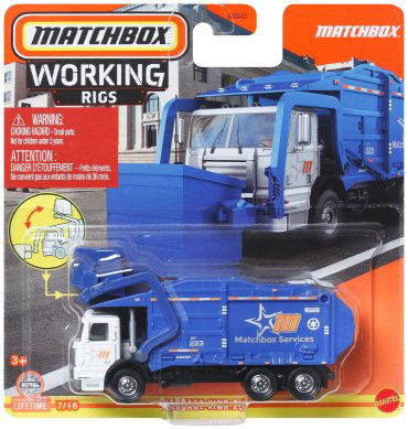 Спецтехника Matchbox Garbage King XL N32420/HVV12, металл, синий купить,NaN