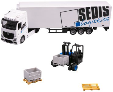 BBurago Mercedes-Benz Actros Hauler with Trailer 18-31471, пластик, металл, белый купить,NaN