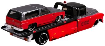 Автотранспортер Maisto Elite Transport - Chevrolet Flatbed '57/Chevrolet K5 Blazer '79 15055/5, металл, мультиколор купить,NaN