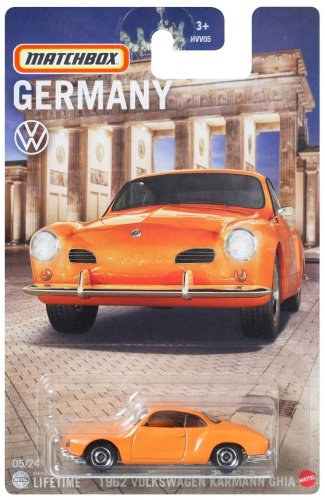 Matchbox Volkswagen Karmann Ghia '62 HVV05/HVV27, металл, оранжевый