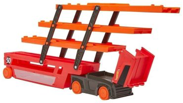Грузовая Hot Wheels Мега-трейлер GHR48, пластик, красный