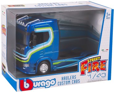 BBurago Custon Cabs - Scania 770S 18-32200/18-32206, металл, синий