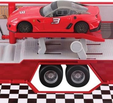 Грузовая BBurago Ferrari Трейлер 18-31202, металл, красный