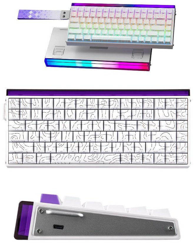Клавиатура AULA HERO 84 HE Contour белый купить,NaN