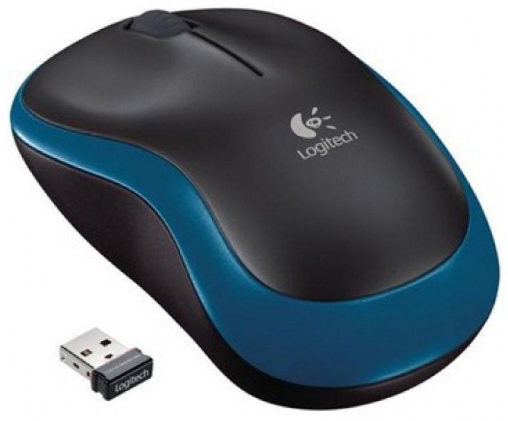 Мышь Logitech Wireless Mouse M185 910-002239 синий купить,9280