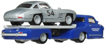 Автовоз Hot Wheels Mercedes-Benz 300 SL/55 Mercedes-Benz Blaues Wunder FLF56/HRV48, металл, пластик, серый, синий