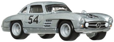 Автовоз Hot Wheels Mercedes-Benz 300 SL/55 Mercedes-Benz Blaues Wunder FLF56/HRV48, металл, пластик, серый, синий