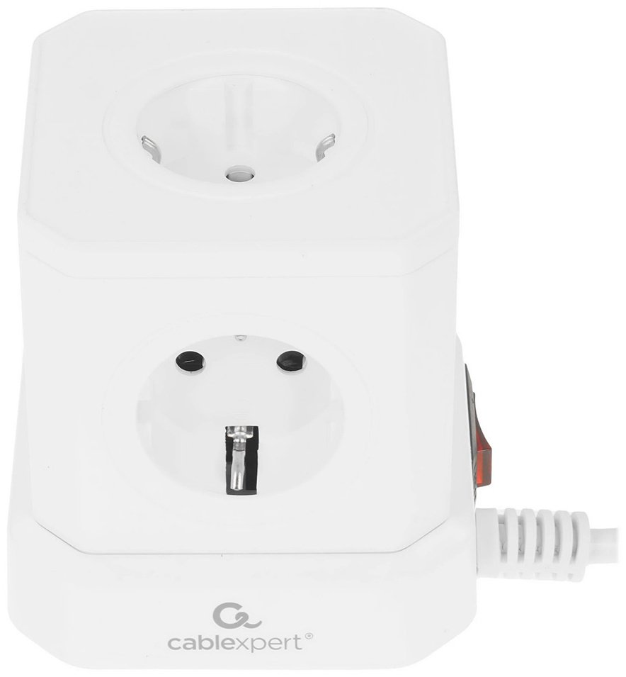 Сетевой фильтр Cablexpert TWR-5-U4-W-3, 3 м купить,NaN
