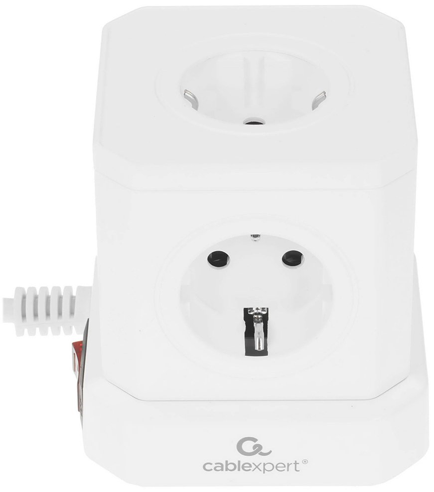 Сетевой фильтр Cablexpert TWR-5-U4-W-3, 3 м купить,NaN