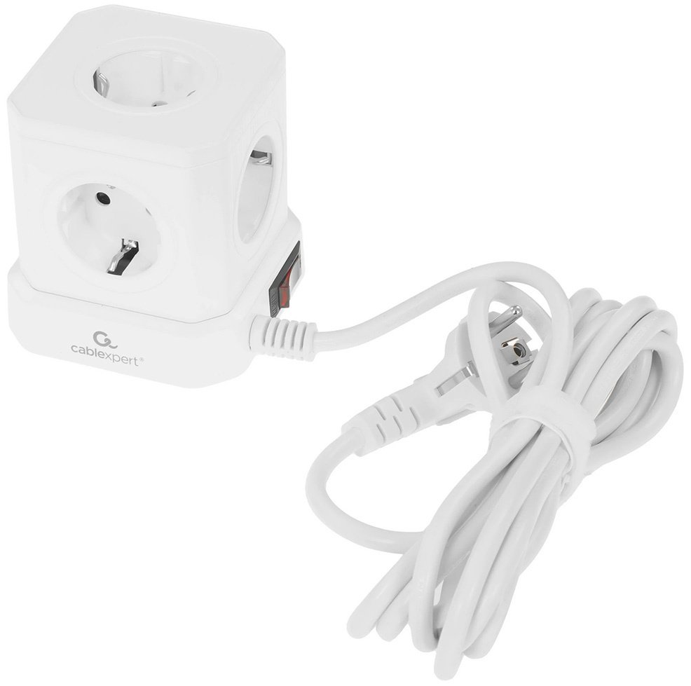 Сетевой фильтр Cablexpert TWR-5-U4-W-3, 3 м купить,NaN