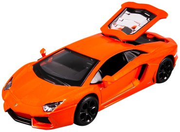 BBurago Lamborghini Aventador Coupe 18-43062, металл, оранжевый