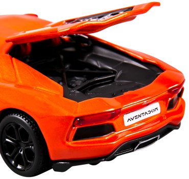 BBurago Lamborghini Aventador Coupe 18-43062, металл, оранжевый