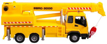 BBurago Construction Truck with Crane 18-32265, пластик, металл, желтый купить,NaN