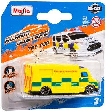 Maisto Alarm Busters - Ambulance 85033/4, металл, желтый купить,NaN