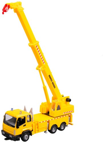 BBurago Construction Truck with Crane 18-32265, пластик, металл, желтый
