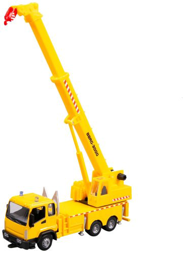 BBurago Construction Truck with Crane 18-32265, пластик, металл, желтый купить,NaN
