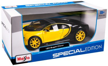 Maisto Bugatti Chiron 31514 YL+BK, металл, мультиколор купить,NaN