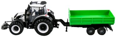 BBurago Valtra N174 с прицепом 18-31676, металл, пластик, белый