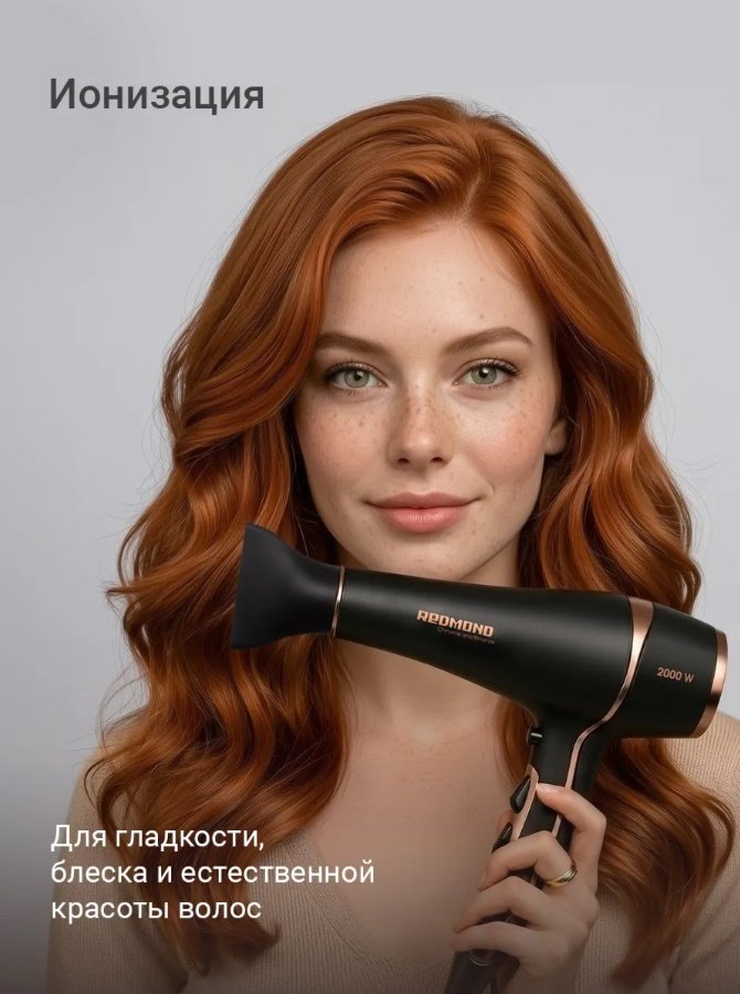 REDMOND RF-CB526 фен черный купить,NaN