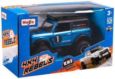 Maisto Ford Bronco '21 21205/6B, металл, пластик, синий