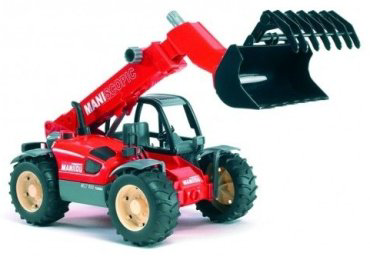 Спецтехника Bruder Погрузчик колёсный Manitou MLT 633 02-125, пластик, мультиколор купить,NaN