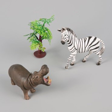 Xing Lian Animal World Бегемот и зебра