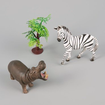 Xing Lian Animal World Бегемот и зебра