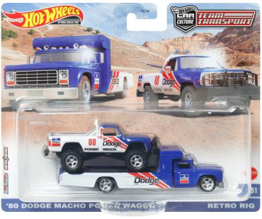 Mattel 80 Dodge Macho Power Wagon FLF56/HKF38, пластик, металл, синий купить,NaN