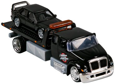 Автотранспортер Maisto Elite Transport - Int. DuraStar Flatbed/Mercedes-Benz 190E '90 15055/7, металл, черный купить,NaN